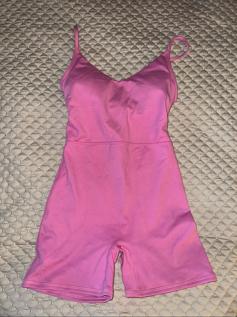 Gilly Hicks Pink Sleeveless V-Neck Romper Bodysuit
